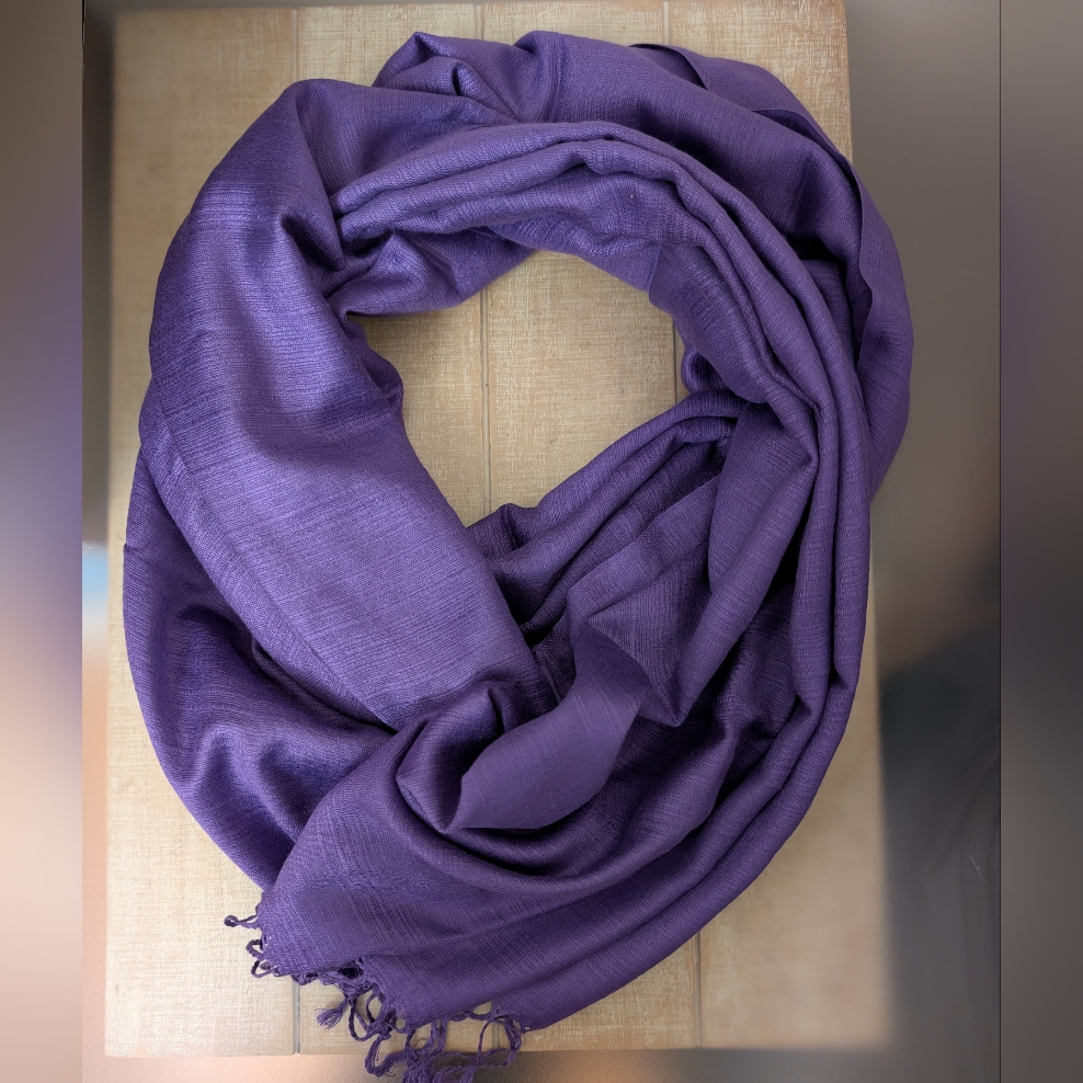 Vintage Textured 100 Thai Silk Scarf